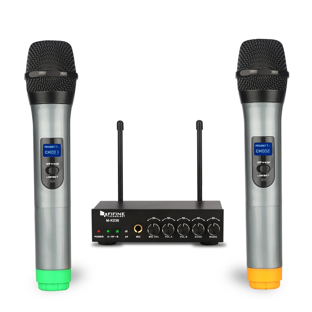 UHF Dual Channel Wireless Handheld Microphone