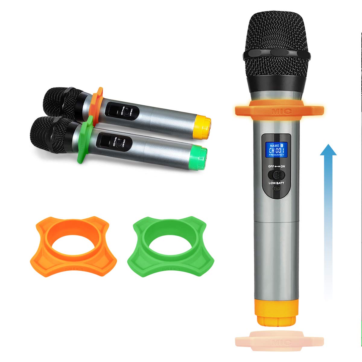 UHF Dual Channel Wireless Handheld Microphone