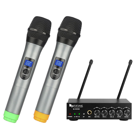 UHF Dual Channel Wireless Handheld Microphone