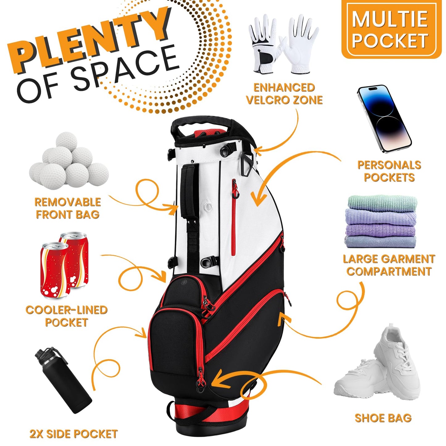 Lightweight Golf Bags for Men Golf Club Bag with Stand