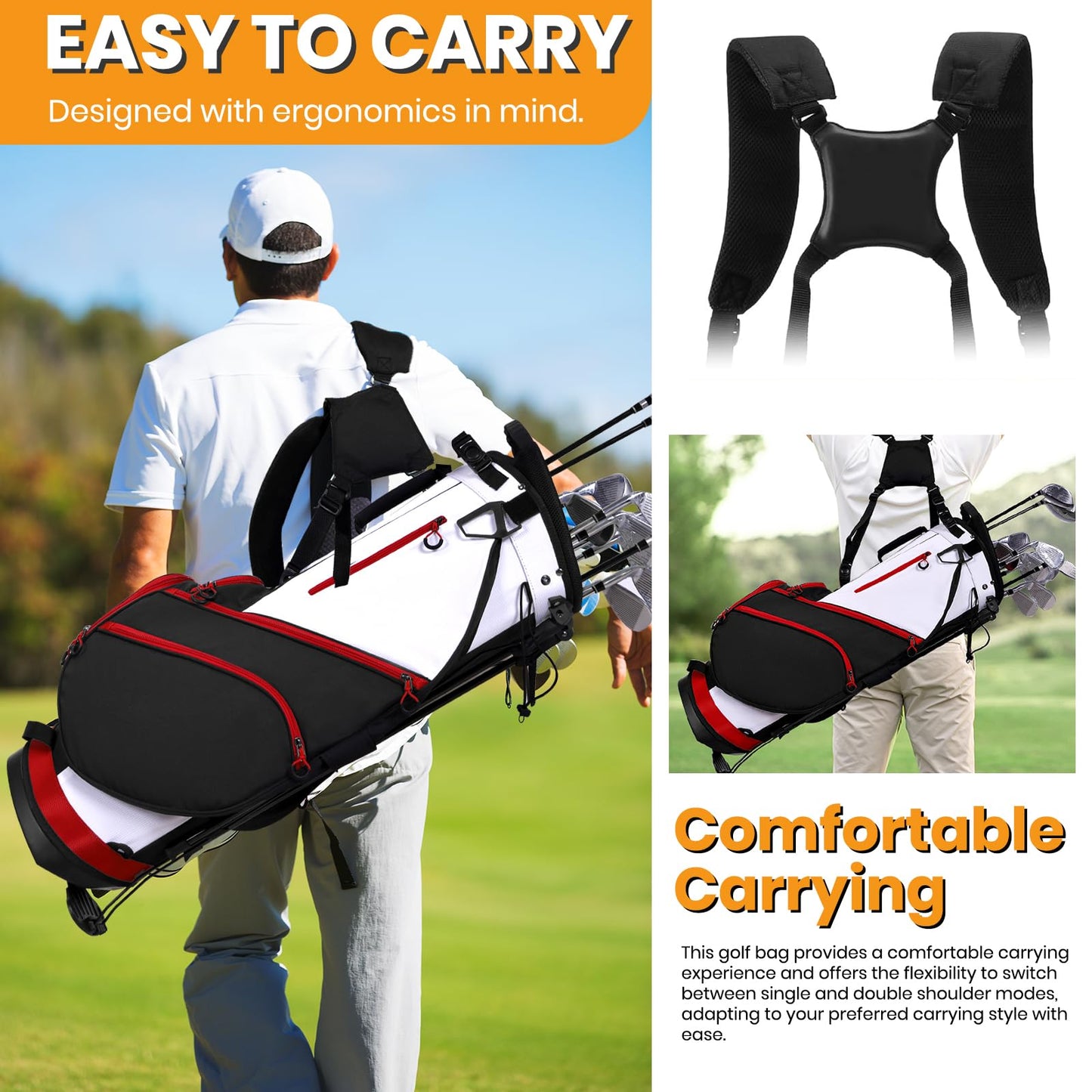 Lightweight Golf Bags for Men Golf Club Bag with Stand