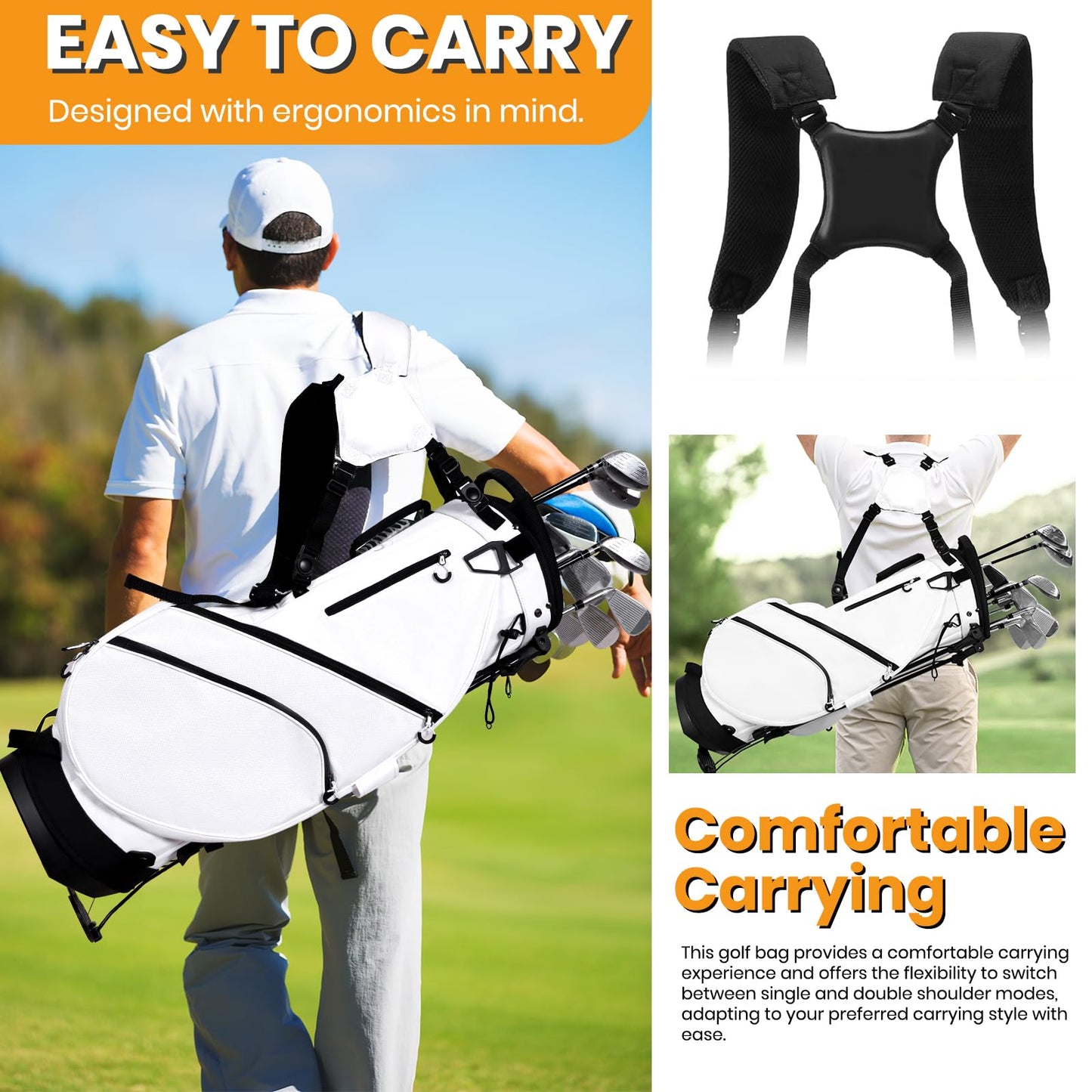 Lightweight Golf Bags for Men Golf Club Bag with Stand