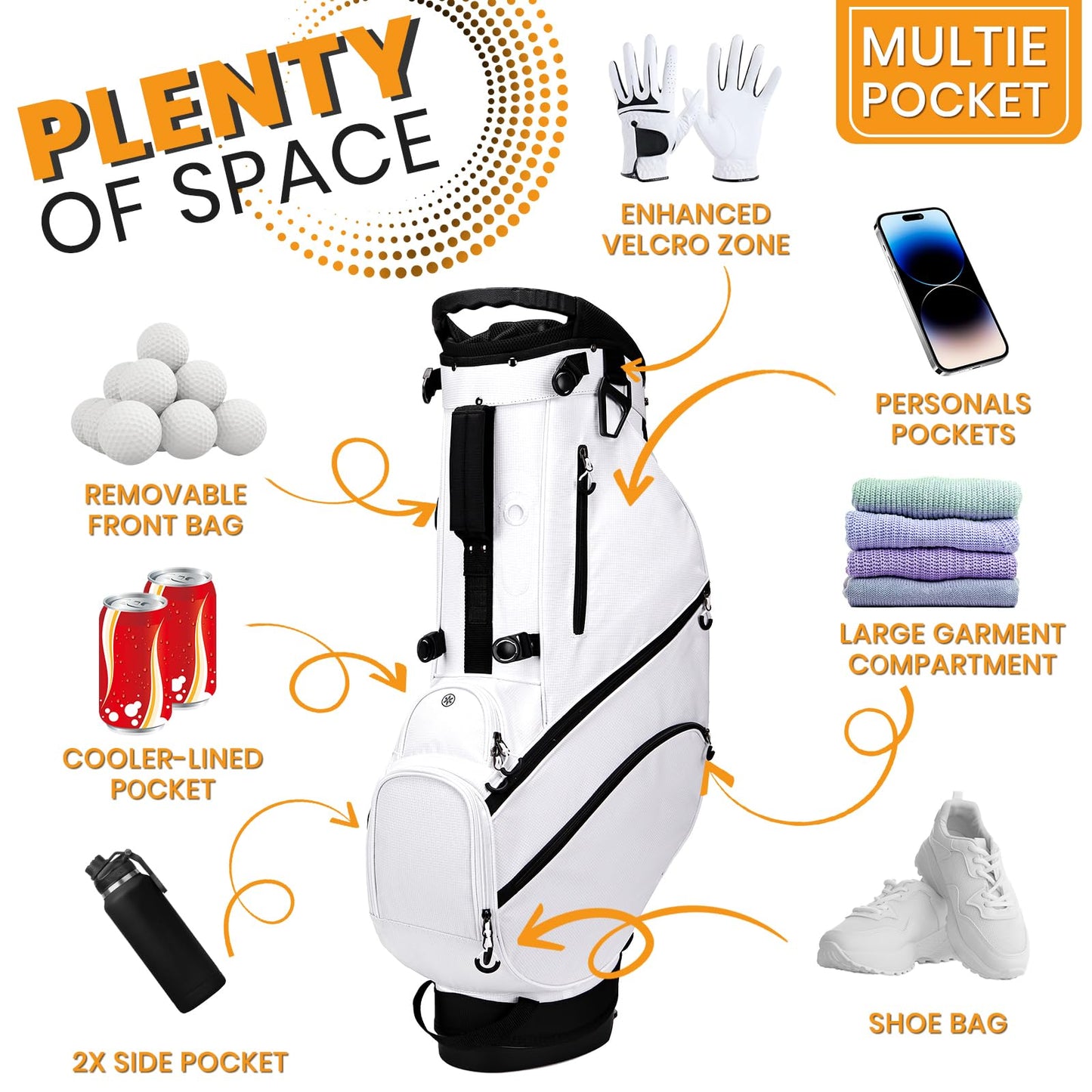 Lightweight Golf Bags for Men Golf Club Bag with Stand