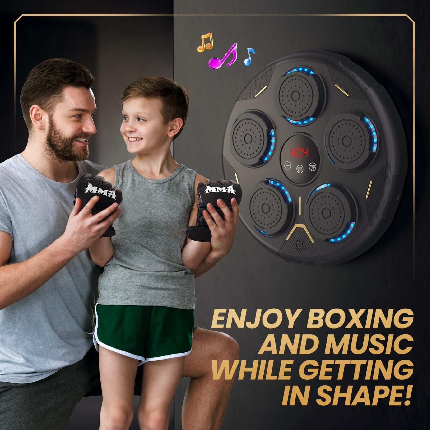 Music Boxing Machine, Boxing Machine Wall Mounted Music with Gloves