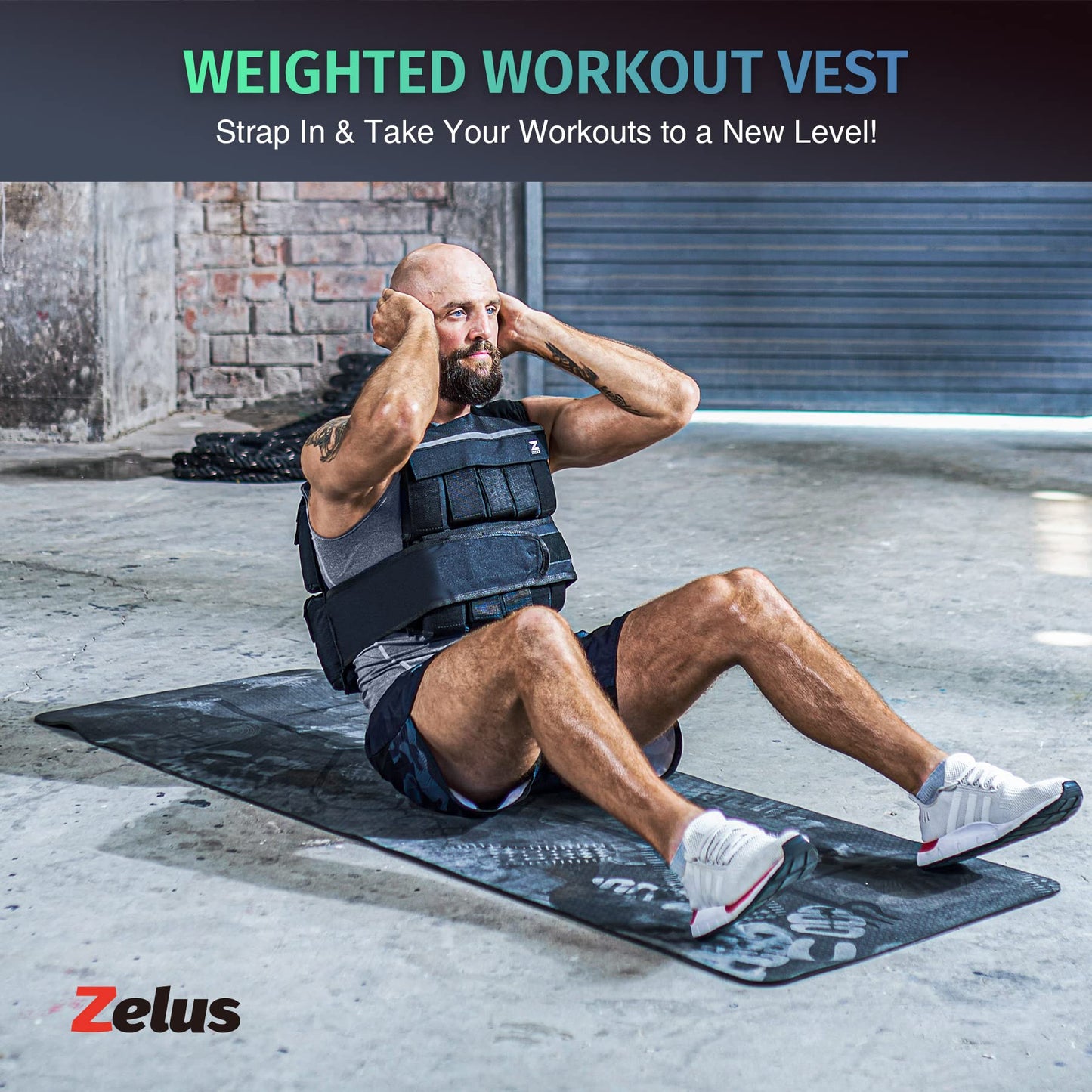 ZELUS 30lb Weighted Vest with Adjustable Weights for Exercise