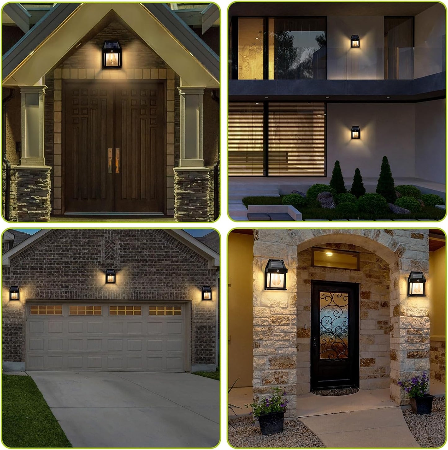 Solar Wall Lights Outdoor，Waterproof Solar Porch Light, Wireless Motion Sensor