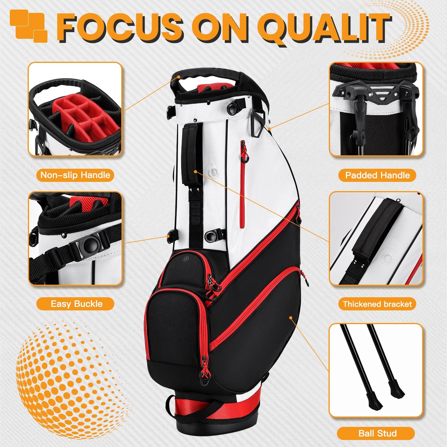 Lightweight Golf Bags for Men Golf Club Bag with Stand