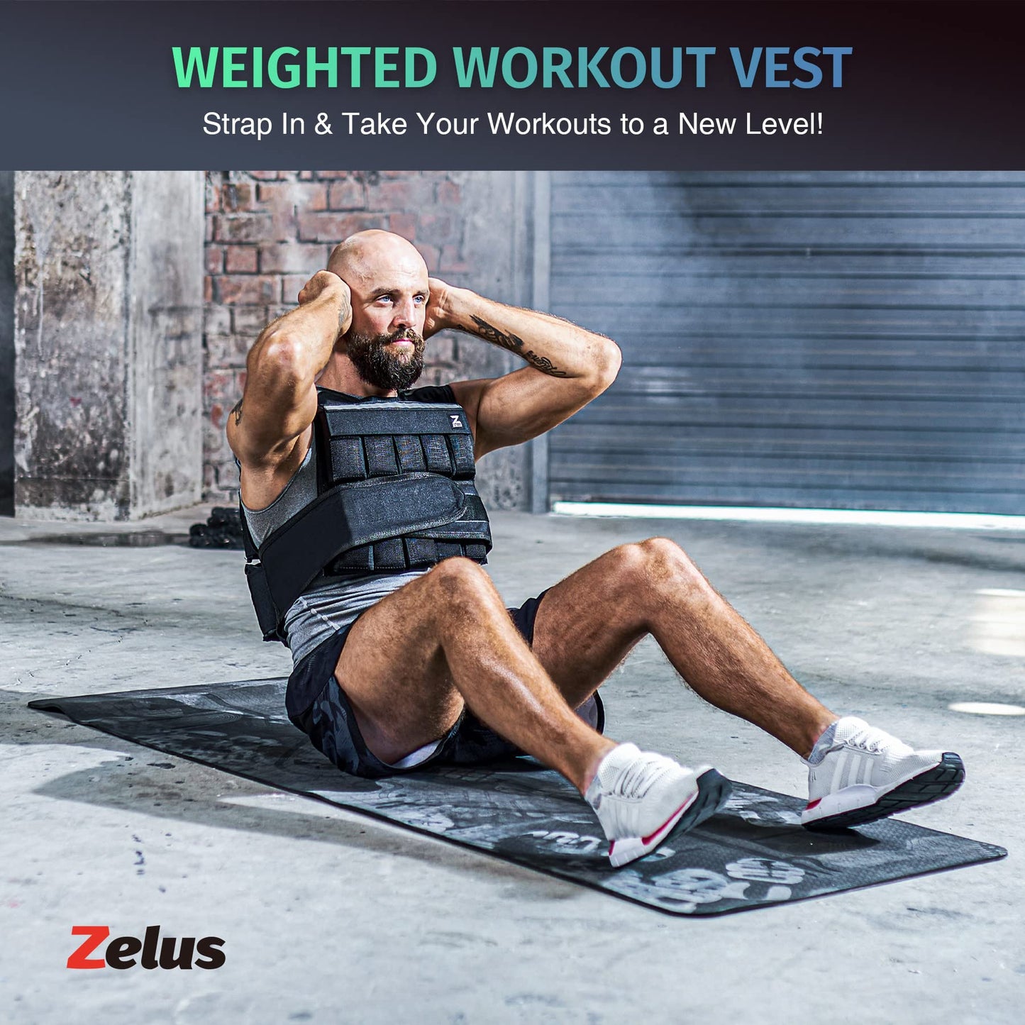 ZELUS 30lb Weighted Vest with Adjustable Weights for Exercise